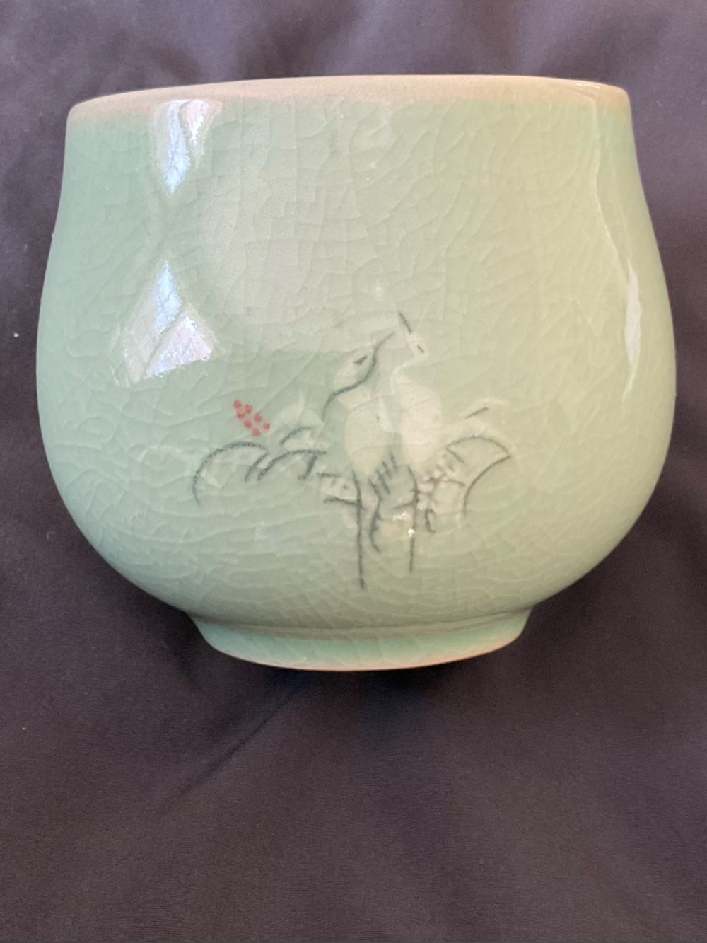 Chinese Celadon Crackle Glaze Tea Cups - Picture 5 of 6